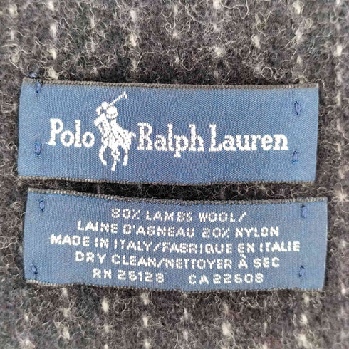 ポロラルフローレン POLO RALPH LAUREN 90s 同色 ポニー刺繍 ストライプ ラムズウール マフラー メンズ